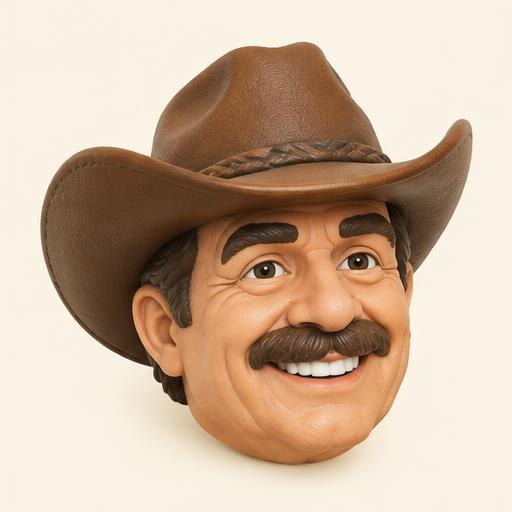 Cowboy rubber hitch cover, placeholder design