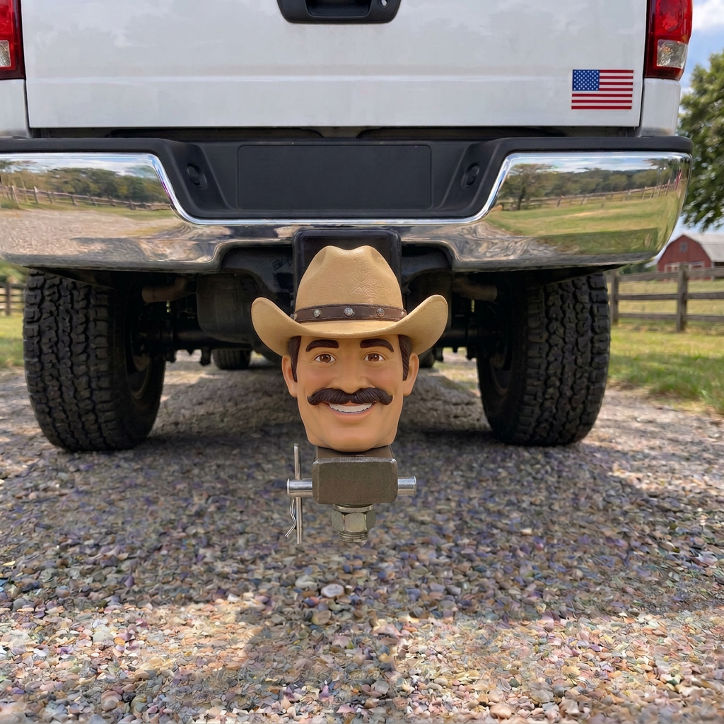 Cowboy on White pickup, community photo
