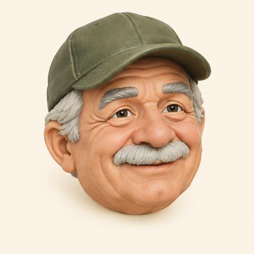 Grandpa Joe rubber hitch cover, placeholder design