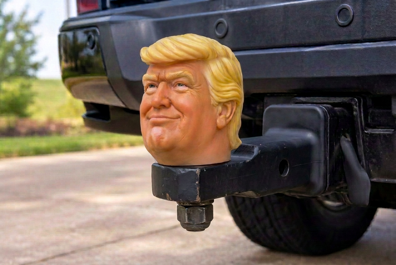 Uploaded concept of The Boss rubber head fitted to a truck hitch