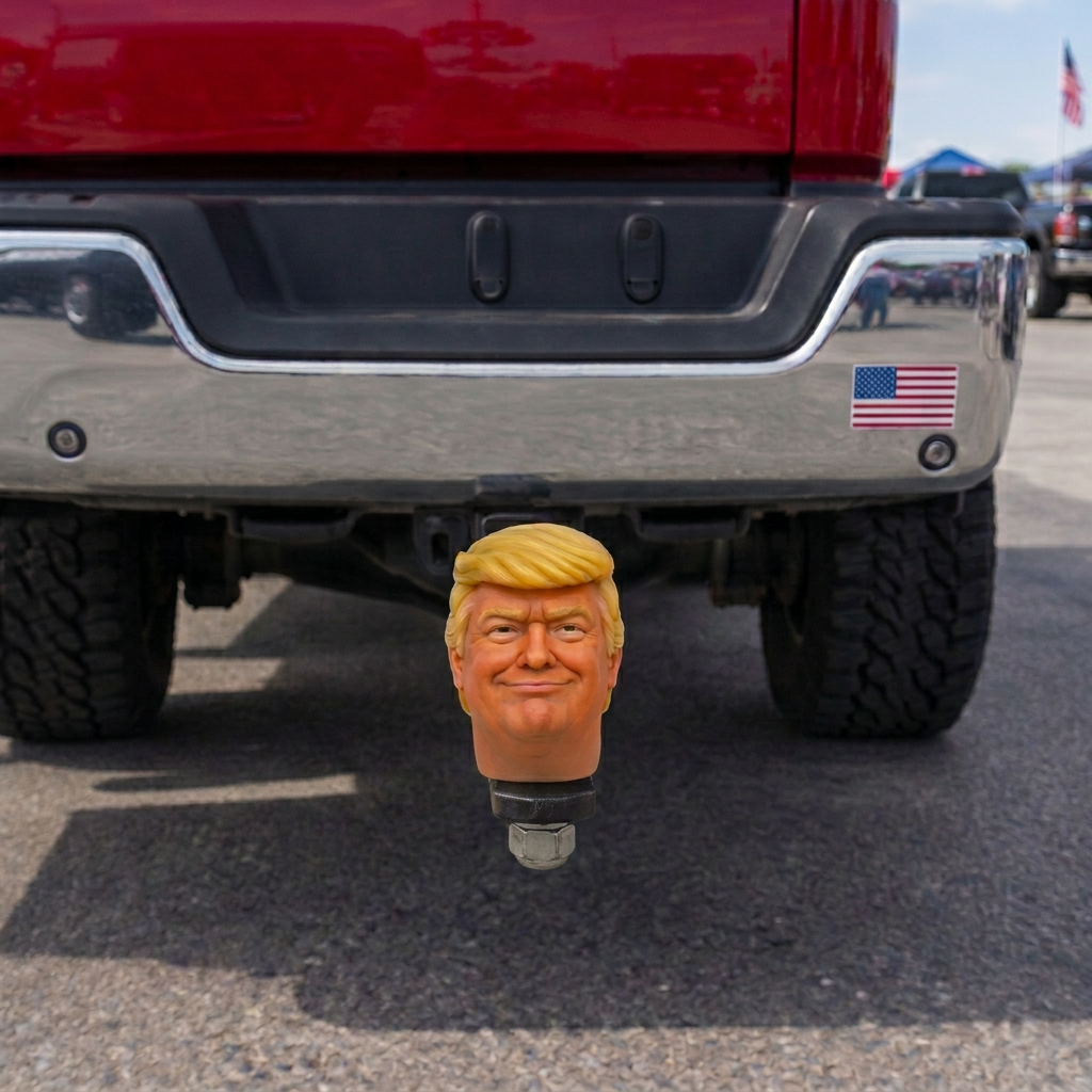 Trump on Red pickup, community photo